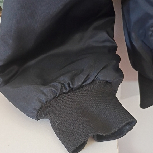 FedEx Coat Vintage Black Bomber Jacket Uniform Nylon Size L Workwear Streetwear - Picture 4 of 12